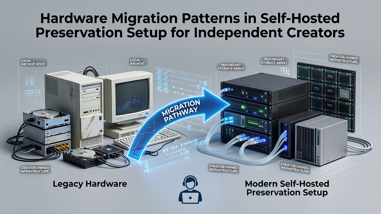 Hardware Migration Patterns in Self-Hosted Preservation Setups for Independent Creators